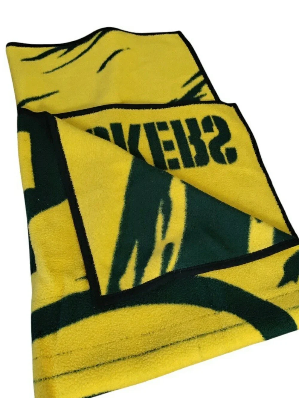 Vintage Green Bay Packers Plush Blanket Biederlack